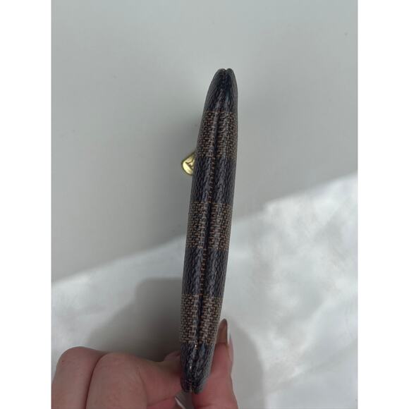 2009 LOUIS VUITTON Checkered LV Canvas Key Coin Keychain Pouch - Picture 8 of 11